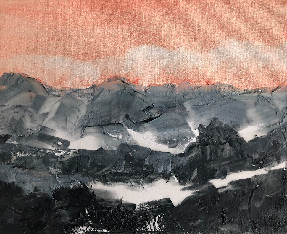 Acryl-Gemälde "Berge" aus dem Jahr 2019, erstellt von Gabriela Berger