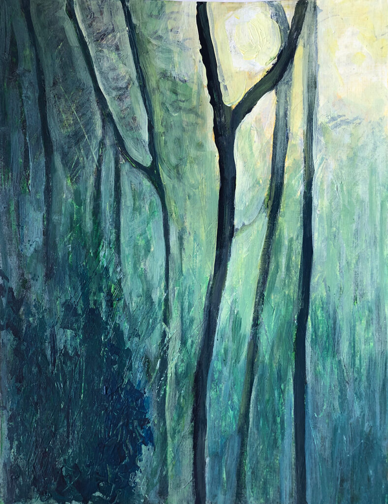 Acryl-Gemälde "Mondschein" aus dem Jahr 2019, erstellt von Gabriela Berger