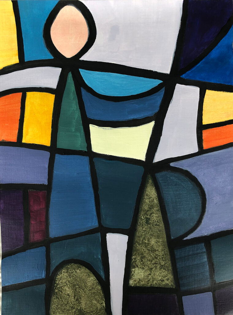 Acryl-Gemälde "Kubismus I" aus dem Jahr 2019, erstellt von Gabriela Berger