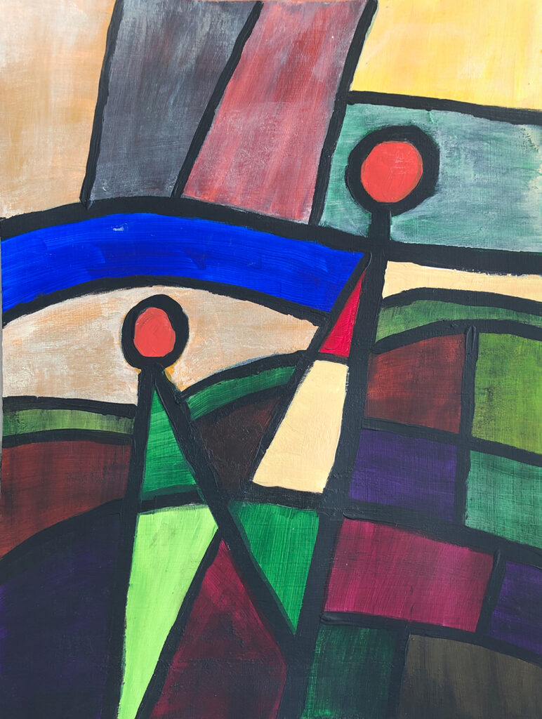 Acryl-Gemälde "Kubismus II" aus dem Jahr 2019, erstellt von Gabriela Berger