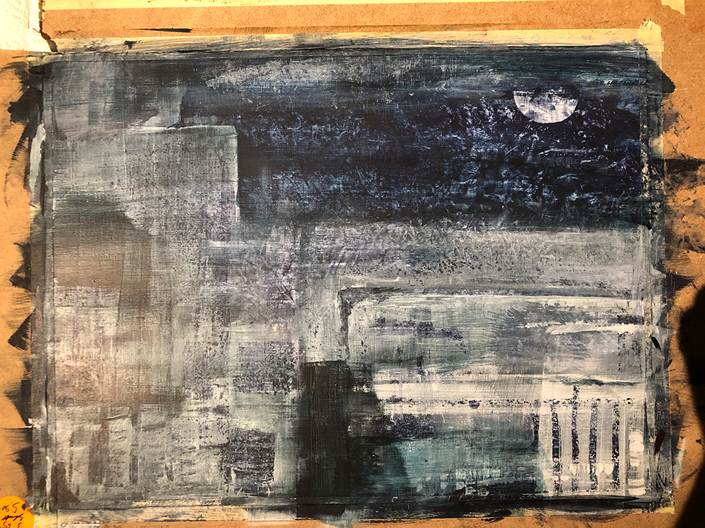 Acryl-Gemälde "Mediterran" aus dem Jahr 2019, erstellt von Gabriela Berger