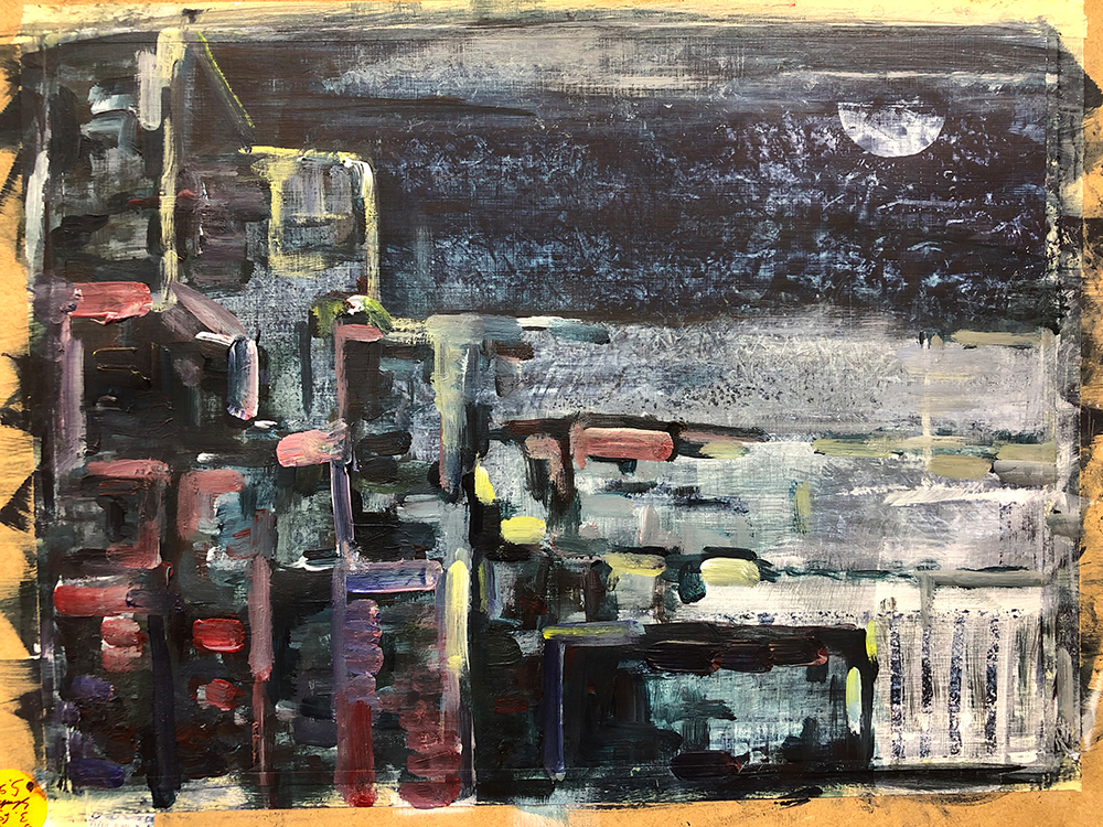 Acryl-Gemälde "Mediterran" aus dem Jahr 2019, erstellt von Gabriela Berger