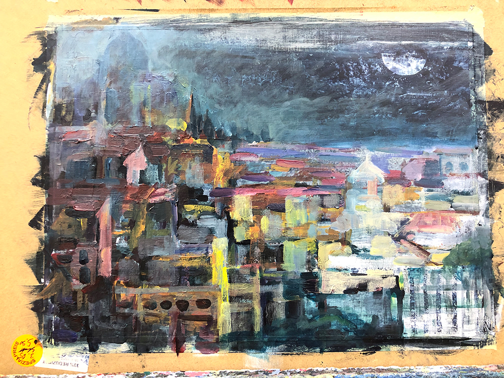 Acryl-Gemälde "Mediterran" aus dem Jahr 2019, erstellt von Gabriela Berger