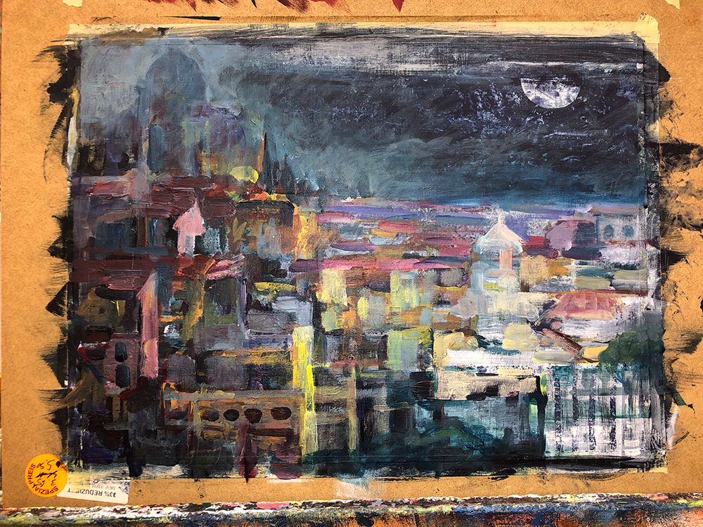 Acryl-Gemälde "Mediterran" aus dem Jahr 2019, erstellt von Gabriela Berger