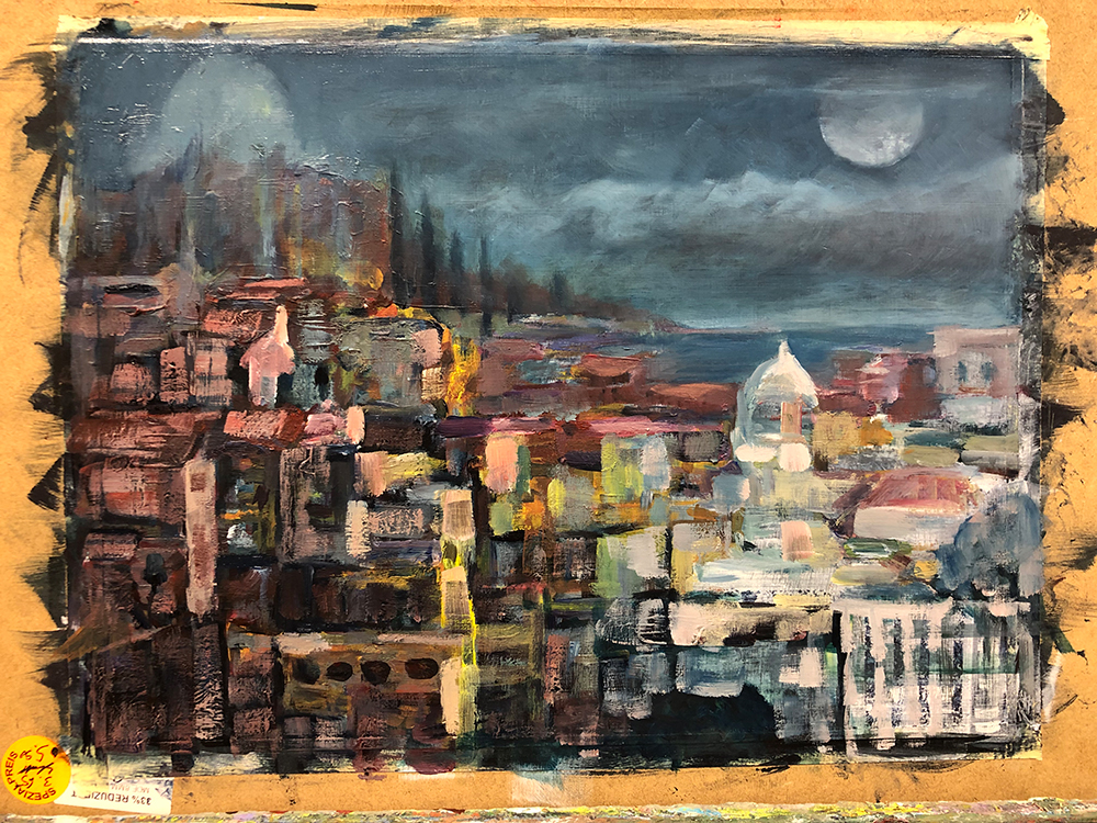Acryl-Gemälde "Mediterran" aus dem Jahr 2019, erstellt von Gabriela Berger